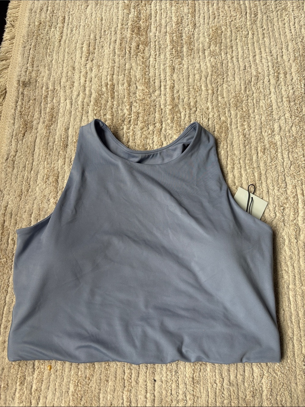 girlfriend collective Cropped Tank Top in Slate Blue